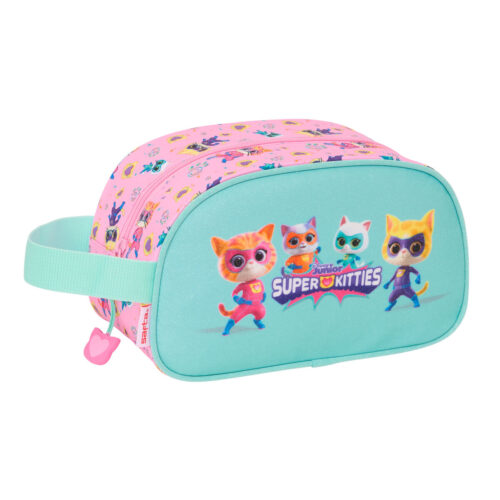 Reistasje SuperKitties Roze Turkoois 26 x 15 x 12 cm