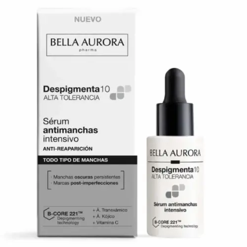Bella Aurora Despigmenta10 High Tolerance Serum | Dames 30ml Alle Huidtypes | Tegen Donkere Vlekken