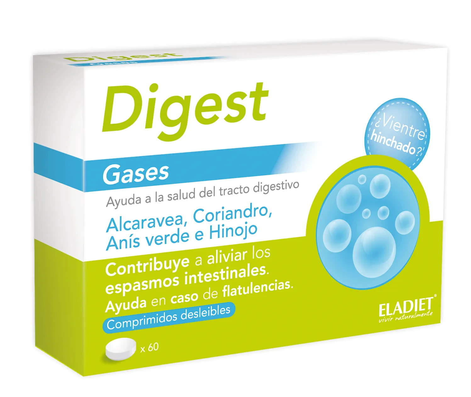 Eladiet Bigest Digest Gases 60 Comp