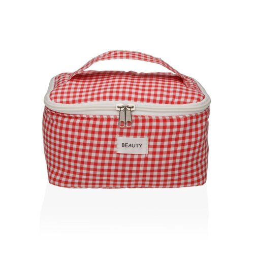 Reistasje Versa Vichy Rood Polyester Textiel 12 x 12 x 20 cm