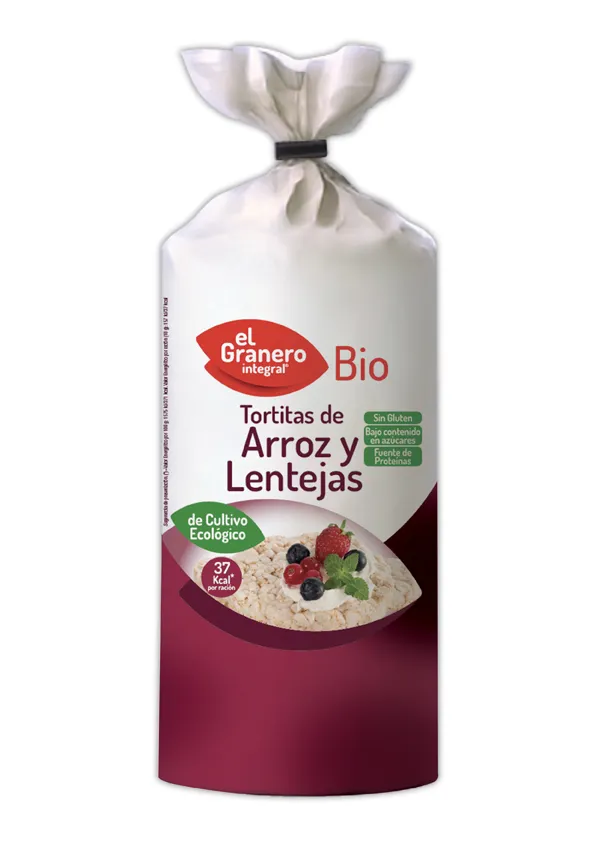 Granero Tortitas De Arroz y Lentejas Bio 115g