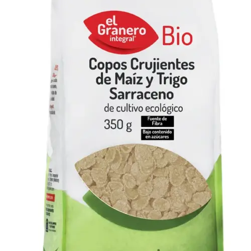 Granero Copos Crujientes De Maiz y Trigo Sarraceno Bio 350