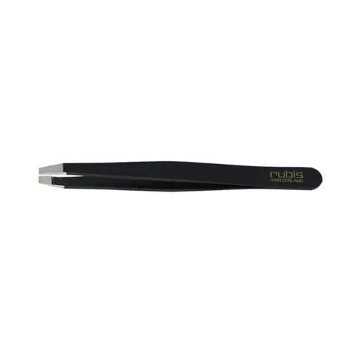 Eurostil 9cm Pinza De Depilar Negra Recta 1un
