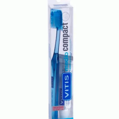 Vitis Compact Medium Toothbrush Aloe 15ml