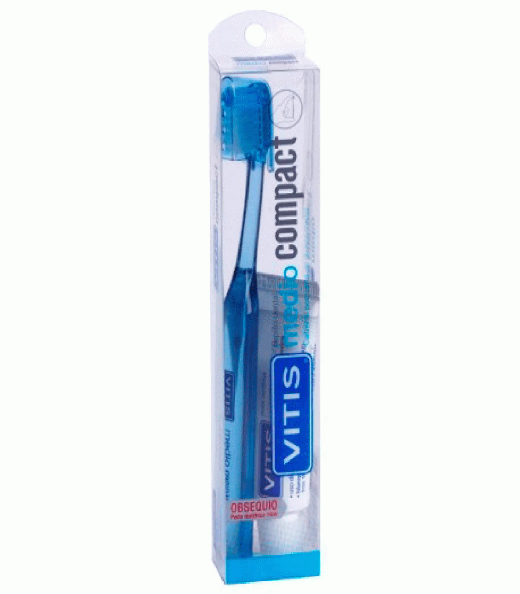 Vitis Compact Medium Toothbrush Aloe 15ml