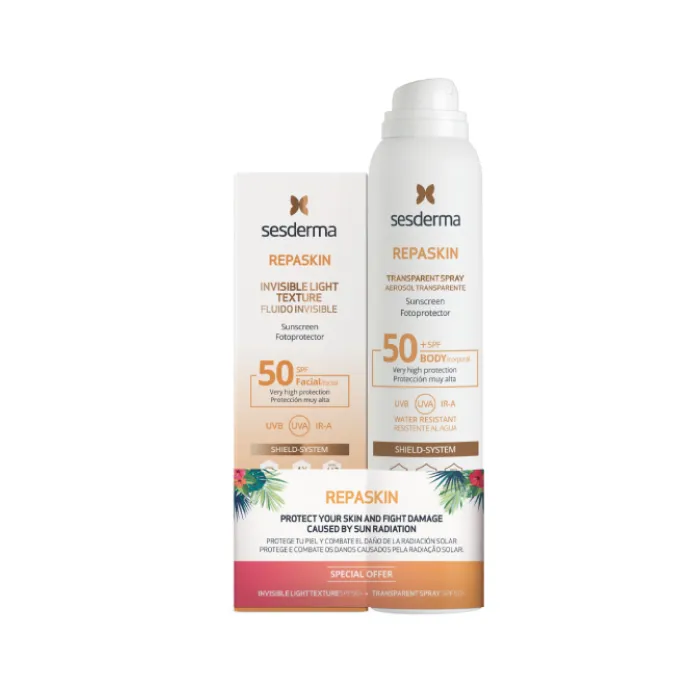 Sesderma Repaskin Invisible Fluid Spf 50+ 50ml Set 2 Pieces
