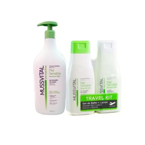 Mussvital Essentials Shower Gel Sensitive Skin 1000ml Set 3 Pieces