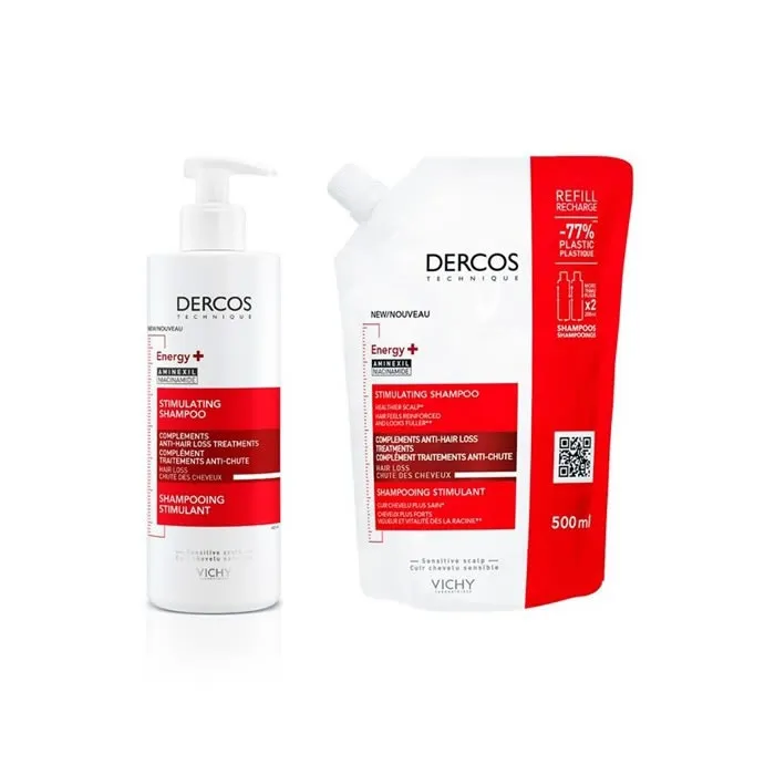 Vichy Dercos Energizing Shampoo 400ml Set 2 Pieces