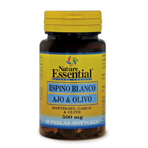 Nature Ess Espino Blanco Ajo Olivo 500 Mg 50 Perlas