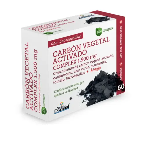 Nature Ess Carbon Vegetal Activado Complex 1500 Mg Ext Seco 6