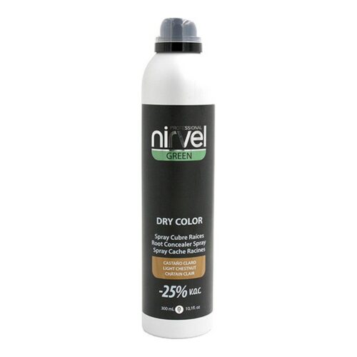 Camouflage spray voor grijs haar Green Dry Color Nirvel Green Dry Lichtbruin (300 ml)
