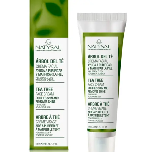 Natysal Tea Tree Gel-Crème Gezicht | Dames 50ml Vette Huid | Sebo-Regulerend Niacinamide