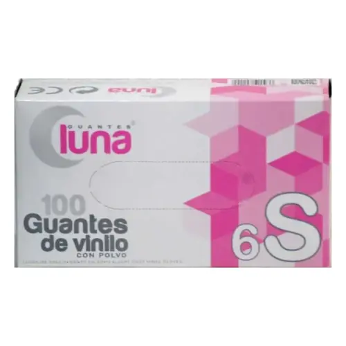 Guantes Luna Vinyl Gloves Size S 100 Units