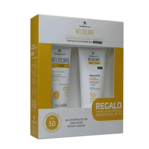Heliocare 360 ​​Gel Oil Free Dry Touch Face Spf50 50ml Set 2 Pieces