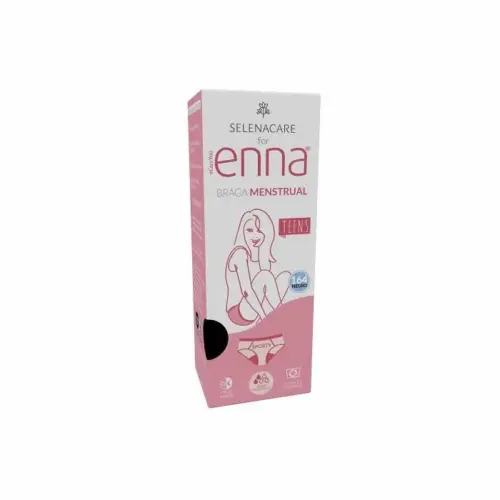 Enna Teens Menstrual Hipster Brief Size 164 Black Moderate Flow