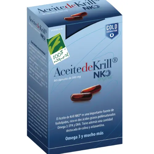 100%natura Aceite De Krill Nko 80 Cap De 500 Mg