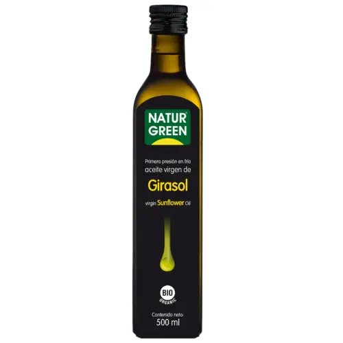 NaturGreen Biologische Zonnebloemolie | Unisex 500ml | Koudgeperst Vitamine E