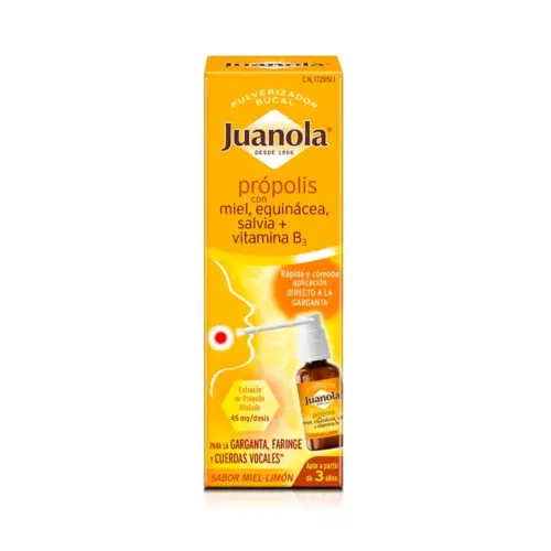 Juanola Propolis with Honey, Echinacea, Sage+ Vitamin B3 Oral Spray 30ml