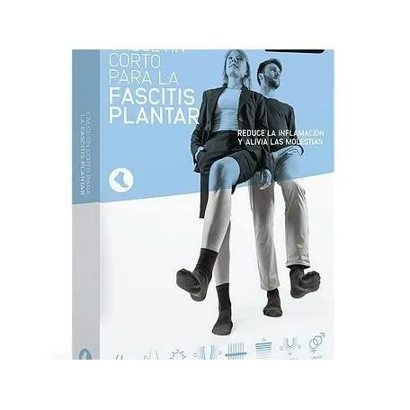 Calcetin Corto Fascitis Planta Negro Pequeña Medilast