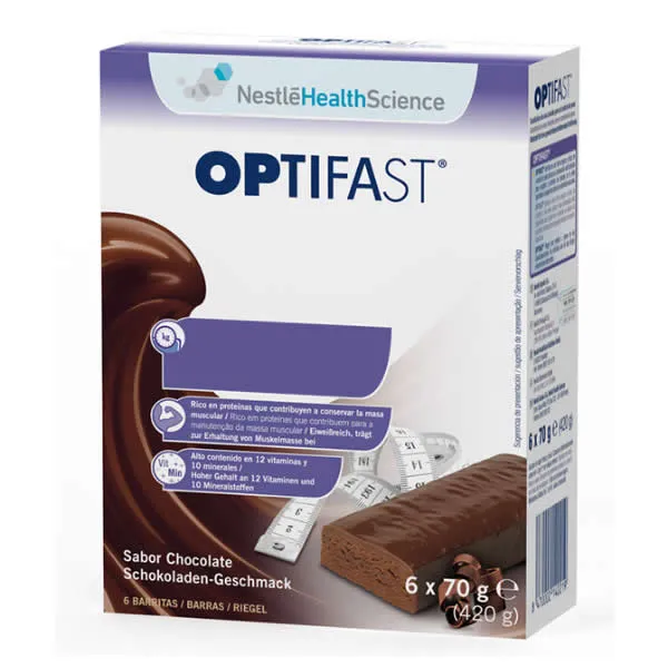 Optifast Sabor Chocolate 6 Barritas