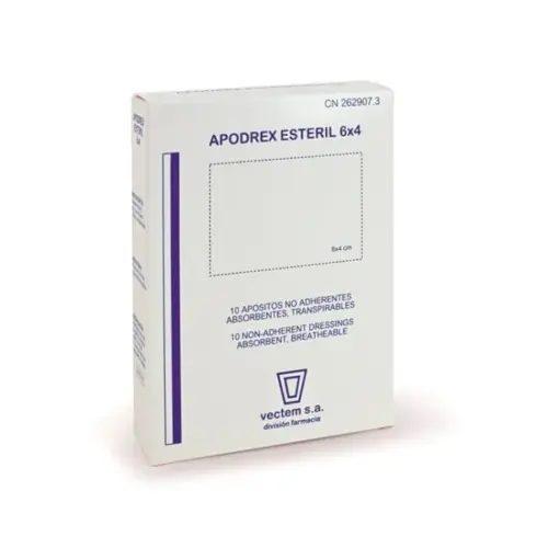 Vectem Apoderex 6x4cm Sterile Wound Dressing 6 Units