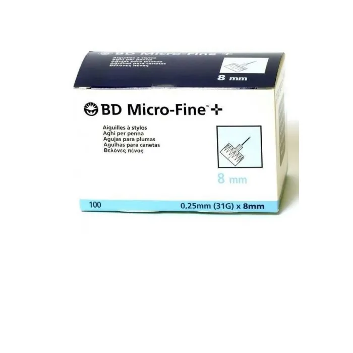 BD Microfine Tw 0,25X8mm 100Uds