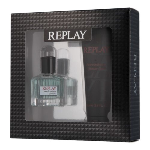 Replay Essential for Him Geschenkset 30ml EDT Spray + 100ml Douchegel