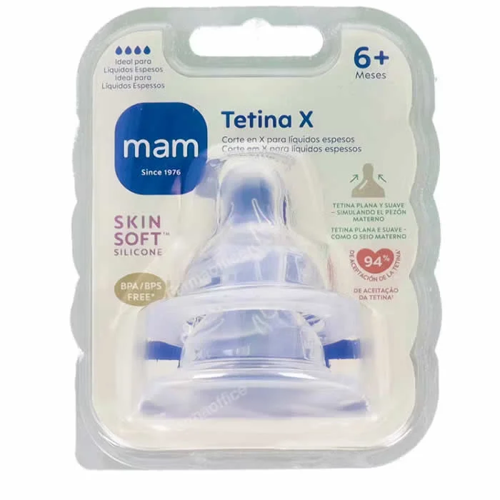 MAM SkinSoft Teat For Thick Liquids +6 Months 2 Units