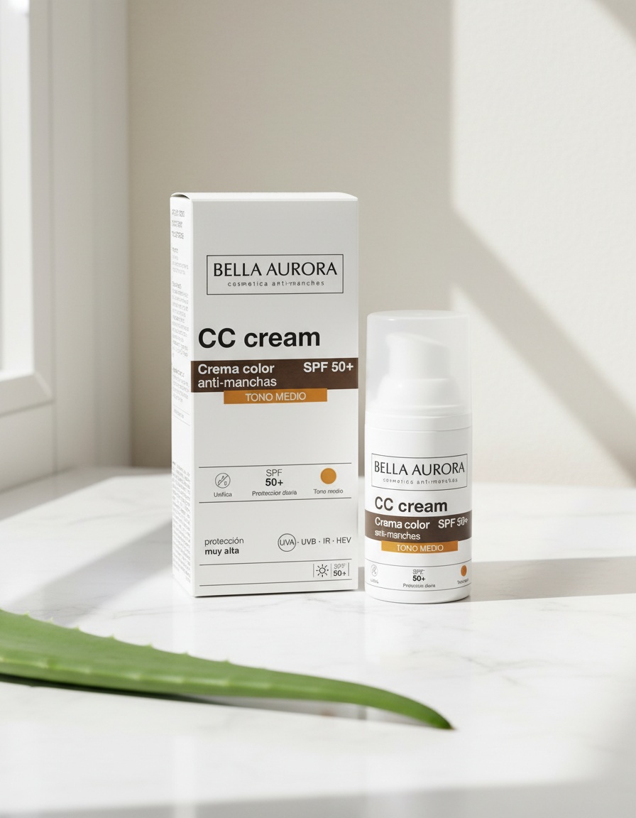 Bella Aurora CC CREAM anti-manchas SPF50+ #tono medio - Afbeelding 2