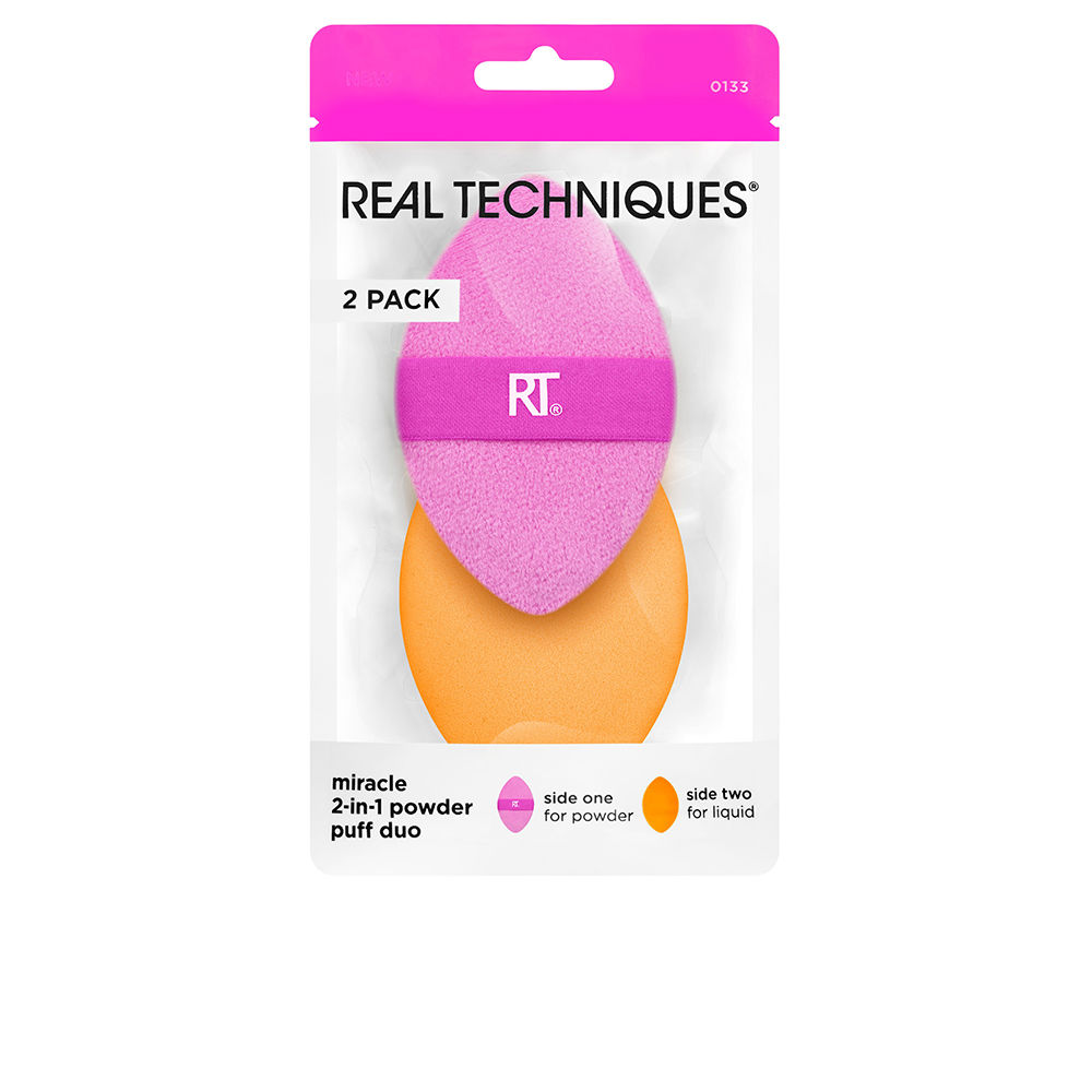 Real Techniques MIRACLE 2 IN 1 powder puff duo 2 u
