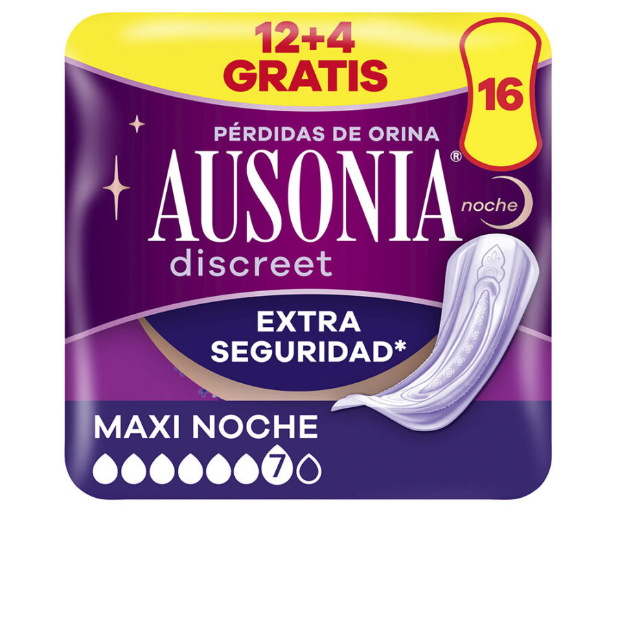 AUSONIA DISCREET maxi night incontinence pads 16 units
