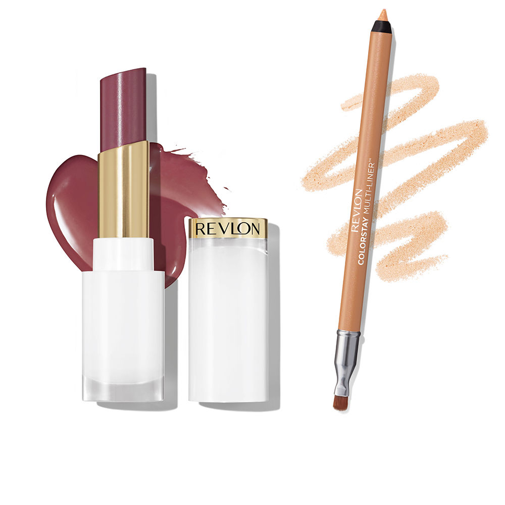 REVLON MASS MARKET DUO GLASS SHINE + MULTILINER 2 pz