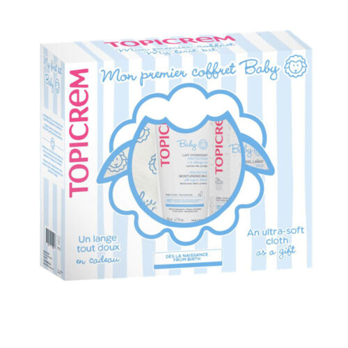 Topicrem Baby Verzorgingsset Hydraterende Melk 500ml + Reinigingsgel 75ml | Baby & Kind 2-delig | Gevoelige Huid