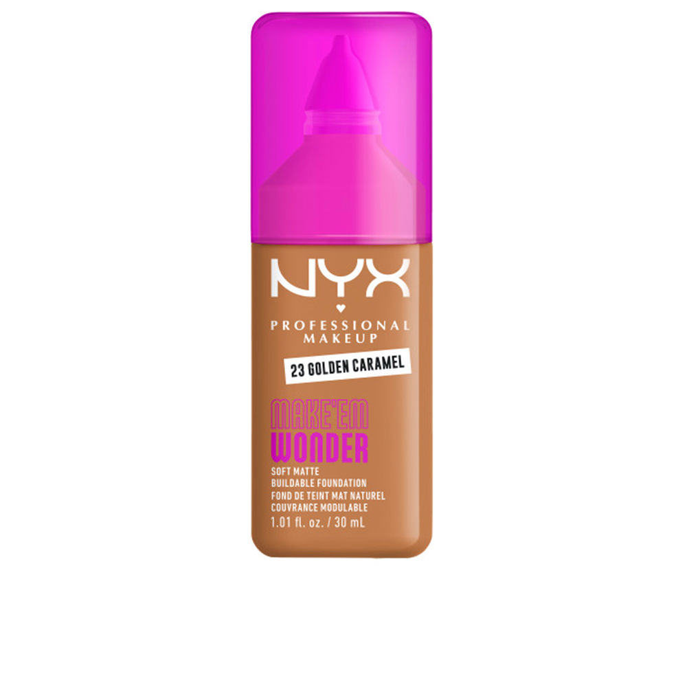 NYX PROFESSIONAL MAKE UP MAKE'EM WONDER foundation #23-Golden Caramel 30 ml
