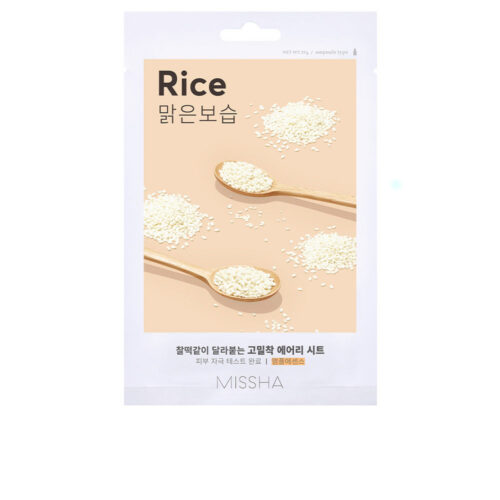 Missha Airy Fit Sheet Mask Rijst | Unisex 19g | Helder makend Hydraterend