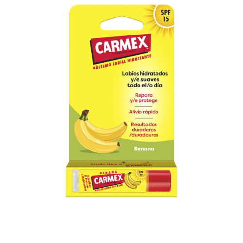 Carmex Banana Lippenbalsem SPF15 Unisex | 4,25g Banaan | Hydraterend UV-Bescherming