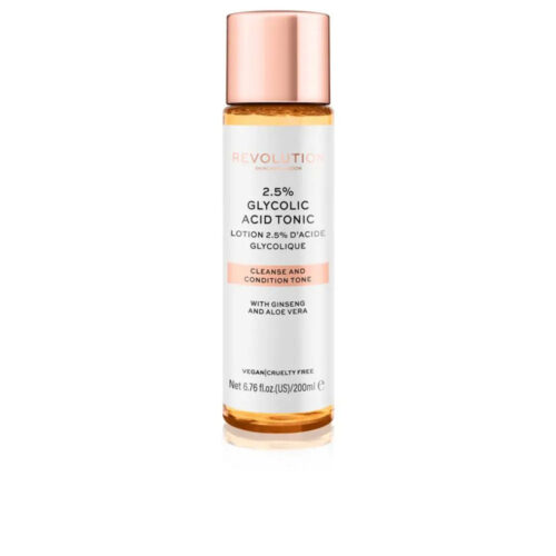 REVOLUTION SKINCARE GLYCOLIC ACID TONIC 2.5% cleanse and condition skin tone 200 ml