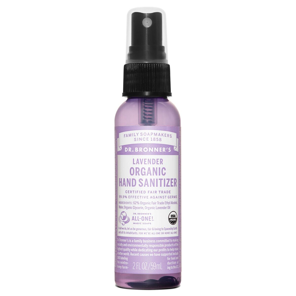 Handreiniger Dr Bronner's 60 ml Lavendel