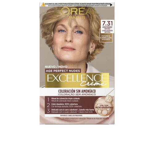 L'ORÉAL PARIS EXCELLENCE CREME ammonia-free hair color with micro-keratin #7.31-Natural Golden Blonde 1 unit