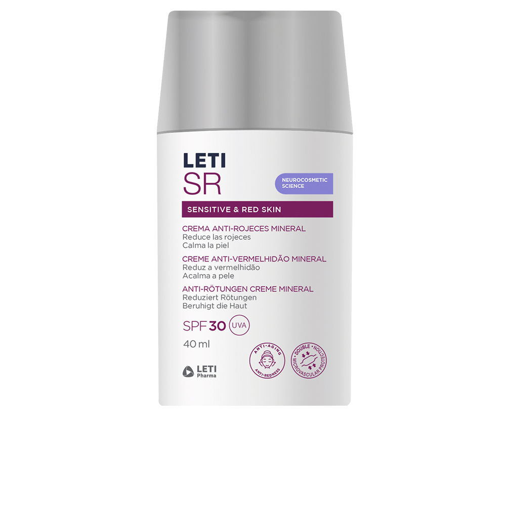 LETI PHARMA LETISR SENSITIVE & RED SKIN mineral anti-redness cream SPF30 40 ml