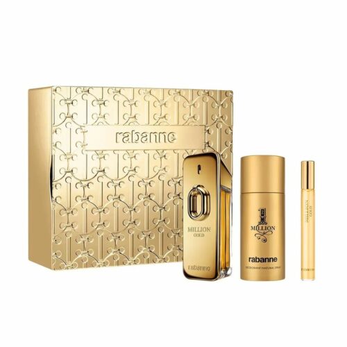 Parfumset voor Heren Paco Rabanne Million Gold EDP 3 Onderdelen