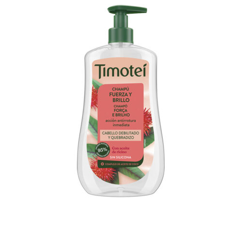 TIMOTEI Strength and Shine Shampoo with Castor and Coconut Oil for Weak and Brittle Hair 600 ml