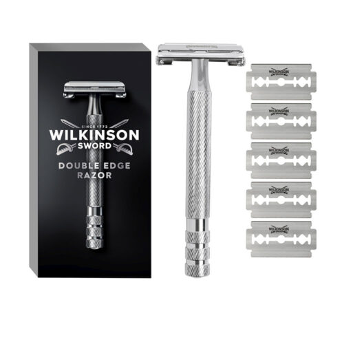 WILKINSON DOUBLE EDGE RAZOR machine + 6 refill blades (6 units)