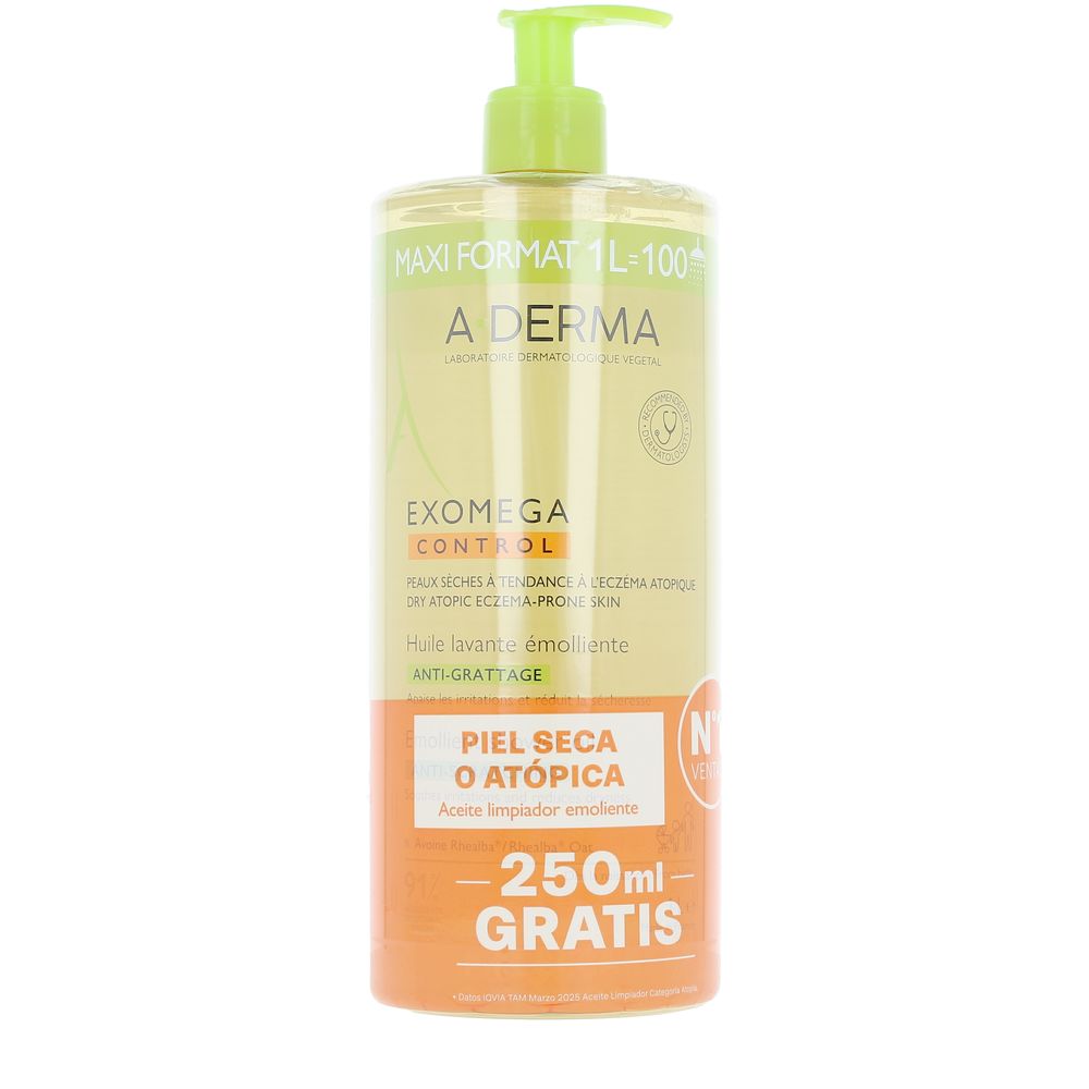 A-DERMA EXOMEGA CONTROL emollient shower oil 1000 ml