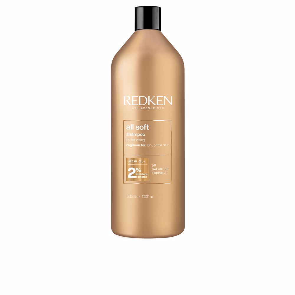 Redken All Soft Shampoo | Unisex 1000ml Droog Haar | Hydraterend Arganolie