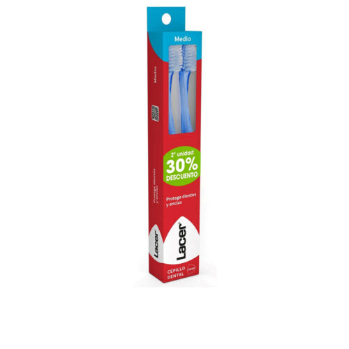 LACER Toothbrush medium pack of 2 units