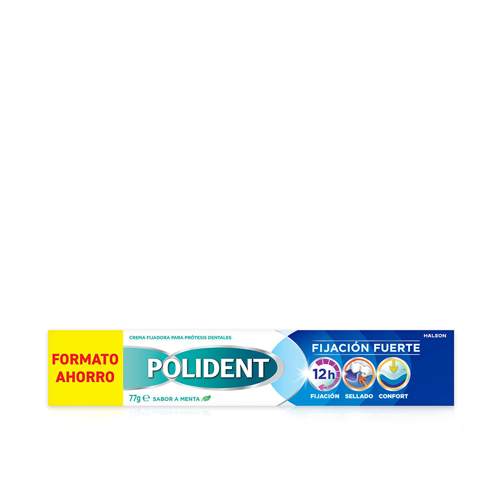 POLIDENT Denture adhesive cream, strong hold, mint flavor, 77g
