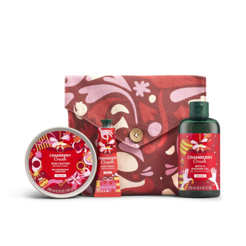 THE BODY SHOP ESSENTIALS CRANBERRY CASE 4 pcs