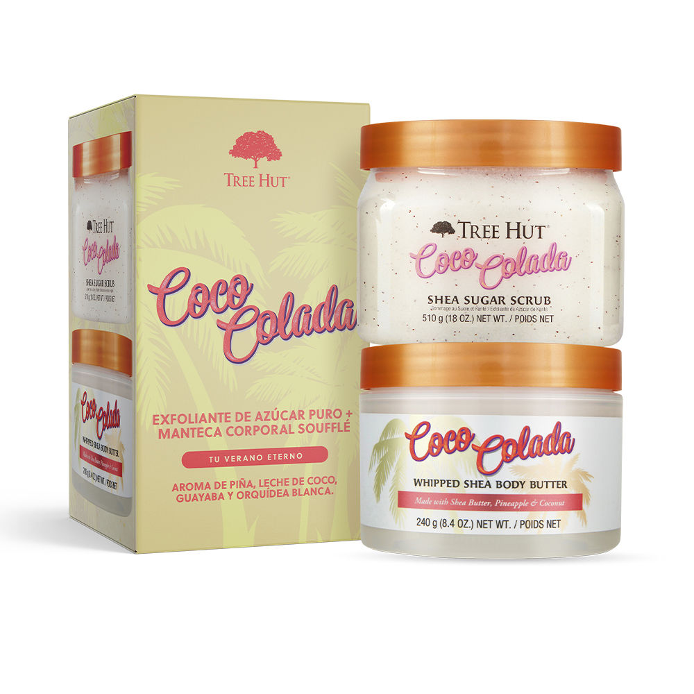 TREE HUT EXFOLIANTE + MANTECA CORPORAL COCO COLADA ESTUCHE 2 pz