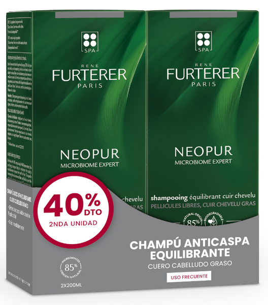 Rene furterer NEOPUR MICROBIOME EXPERT champú anticaspa grasa duo 2 x 150 ml